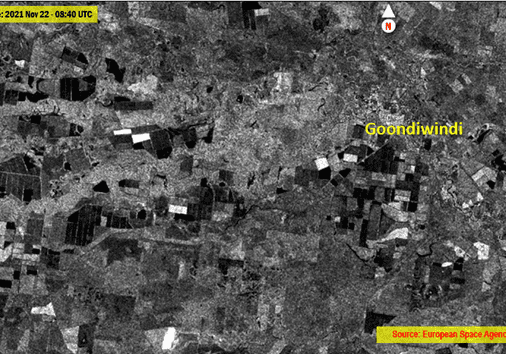 A satellite image of the city of godollo.